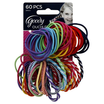 Goody Products Inc. Girls Ouchless Assorted Elastics, 60 pcs
