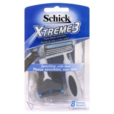 Schick Xtreme3 Triple Blade Closeness Razors, Sensitive with Aloe, 8 razors - WARNER-LAMBERT CONSUMER HEALTH CARE