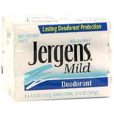 JERGENS® Mild Deodorant Bath Size Soap White