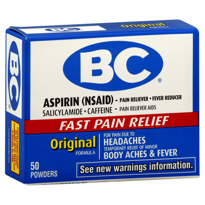 Block Drug Company, Inc. BC Pain Reliever/Fever Reducer, Original Formula, Powders, 50 ct