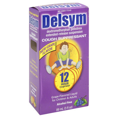 Delsym Cough Suppressant, Grape Flavored Liquid, 3 fl oz (89 ml)