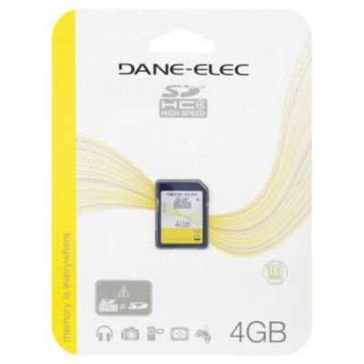 Dane Electronics Dane-Elec SD Card, HC 4 High Speed, 4GB, 1 card