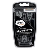 Kmart Corporation Smart Sense Razor, 6 Blade, Men's Disposable, 3 razors