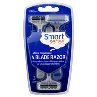 Kmart Corporation Razor, 4 Blade, Men's Disposable, 3 razors