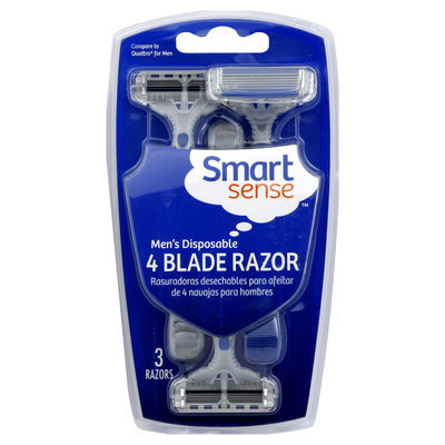 Kmart Corporation Razor, 4 Blade, Men's Disposable, 3 razors