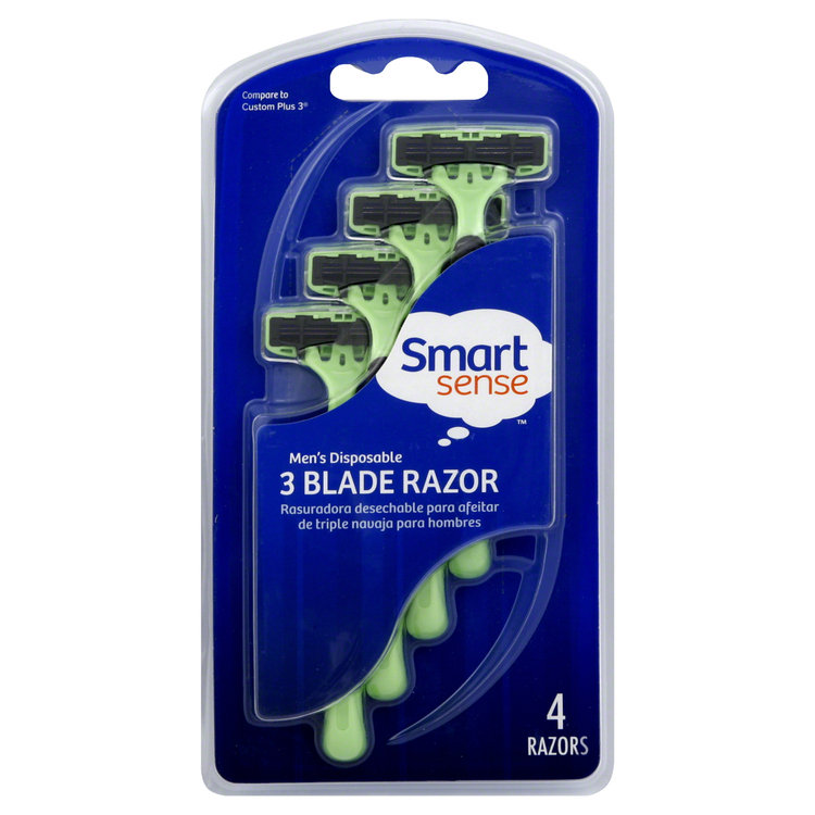 Kmart Corporation Smart Sense Razor, 3 Blade, Men's Disposable, 4