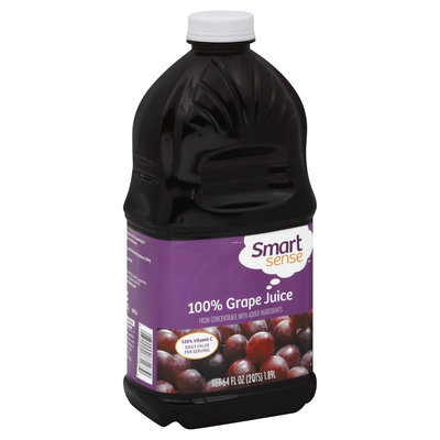 Smart Sense 100% Juice, Grape, 64 fl oz (2 qt) 1.89 lt - KMART CORPORATION