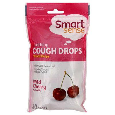 Kmart Corporation Smart Sense Cough Drops, Soothing, Wild Cherry 30 drops