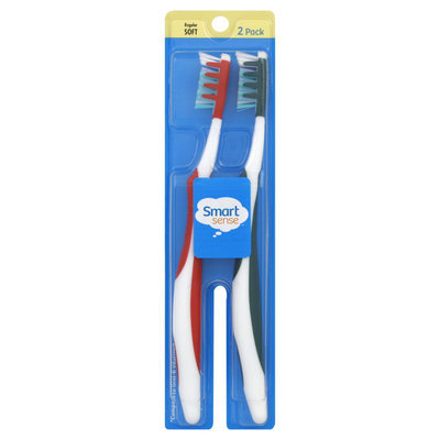 Smart Sense Toothbrushes, Regular, Soft, 2 Pack, 2 toothbrushes - KMART CORPORATION