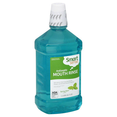 Kmart Corporation Mouthwash, Antiseptic, Spring Mint Flavor, 50.7 fl oz (1.5 lt)