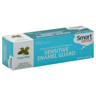 Smart Sense Toothpaste, Fluoride, Daily Anti-Cavity, Sensitive Enamel Guard, Fresh Mint, 4 oz (113 g)