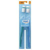 Kmart Corporation Smart Sense Smart Grip Toothbrushes, Regular, Medium, 2 toothbrushes
