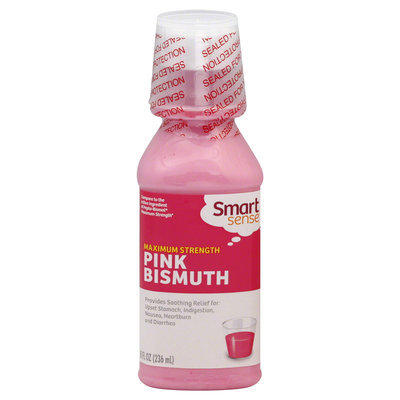 Kmart Corporation Smart Sense Pink Bismuth, Maximum Strength 8 fl oz (236 ml)