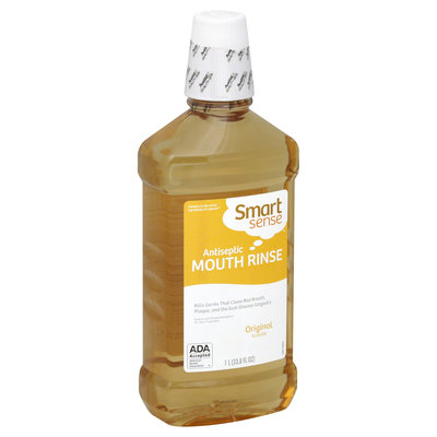 Smart Sense Mouth Rinse, Antiseptic, Original Flavor, 33.8 fl oz (1 lt) - KMART CORPORATION