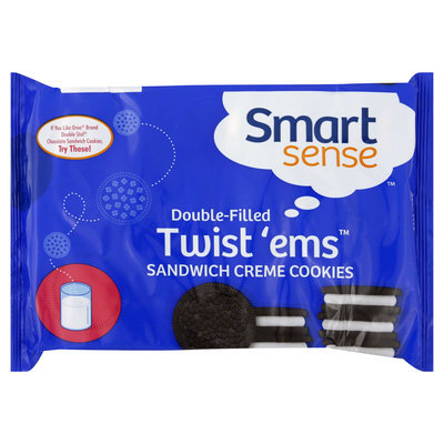 Smart Sense Cookies, Sandwich Creme, Double-Filled, Twist 'ems