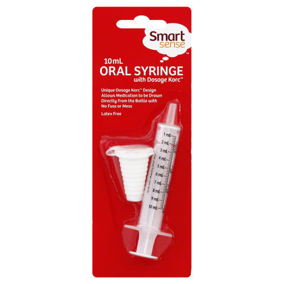 Smart Sense Oral Syringe, with Dosage Korc, 10 ml - KMART CORPORATION