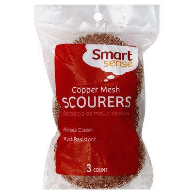Smart Sense Scourers, Copper Mesh, 3 scourers - FIFTY-FIFTY GROUP