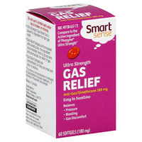 Smart Sense Gas Relief, Ultra Strength, 180 mg, 60 Softgels - KMART CORPORATION