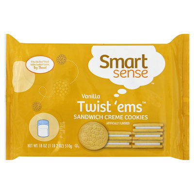 Smart Sense Twist 'Ems Sandwich Creme Cookies, Vanilla