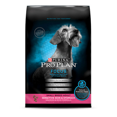 PRO PLAN® FOCUS SMALL BREED ADULT Sensitive Skin & Stomach Salmon & Rice Formula
