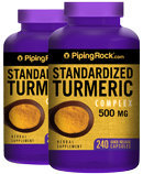 Piping Rock Turmeric Extract Curcumin 500mg 2 Bottles x 240 Capsules