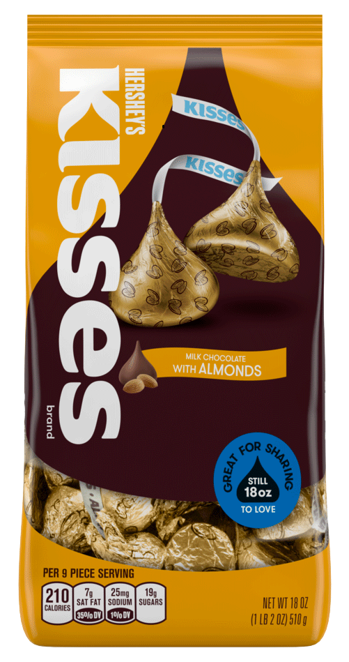 Hersheys Kisses Milk Chocolates With Almonds
