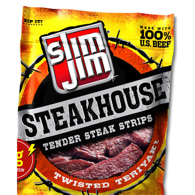 Slim Jim Steakhouse Tender Twisted Teriyaki Steak Strips