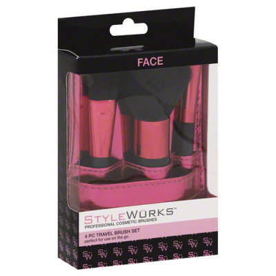 StyleWurks 4 piece Travel Brush Set