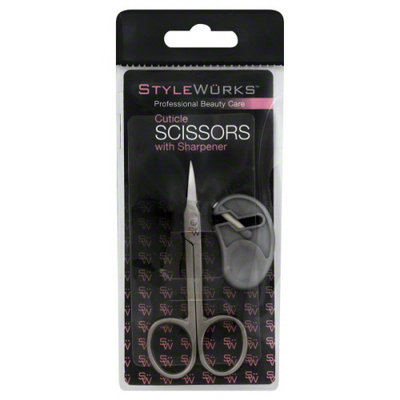 StyleWurks Cuticle Scissors With Sharpener