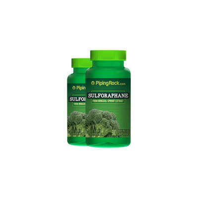 Piping Rock Sulforaphane (From Broccoli) 2 Bottles x 90 Capsules