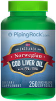 Piping Rock Cod Liver Oil Norwegian 250 Softgels