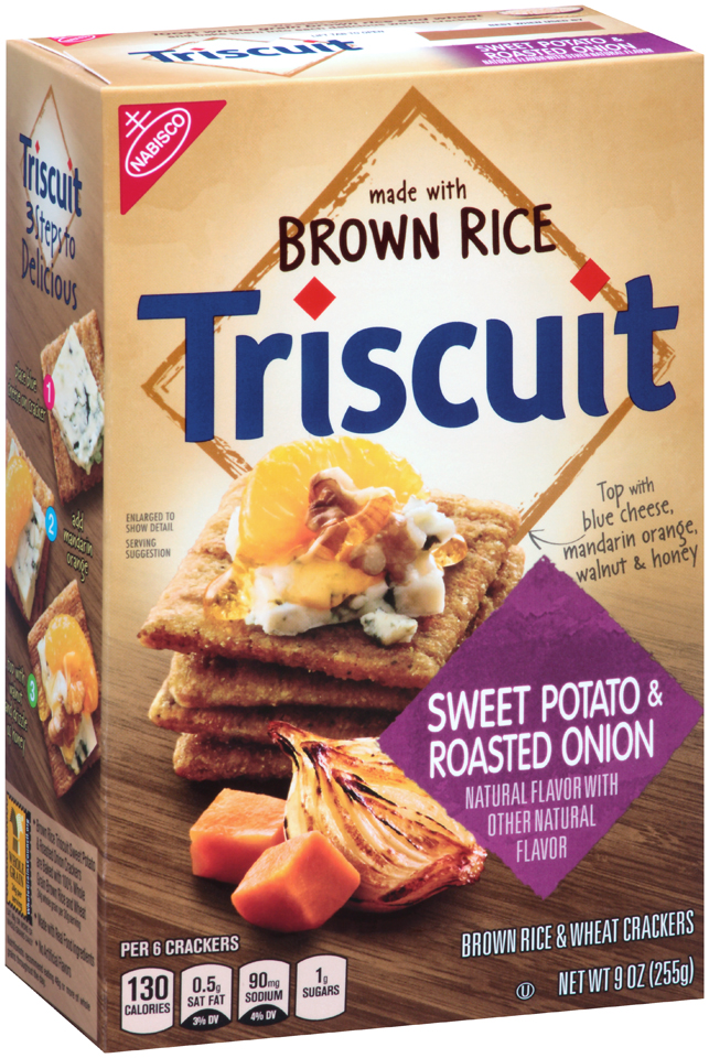 Nabisco Triscuit - Crackers - Brown Rice & Wheat Sweet Potato & Roasted Onion