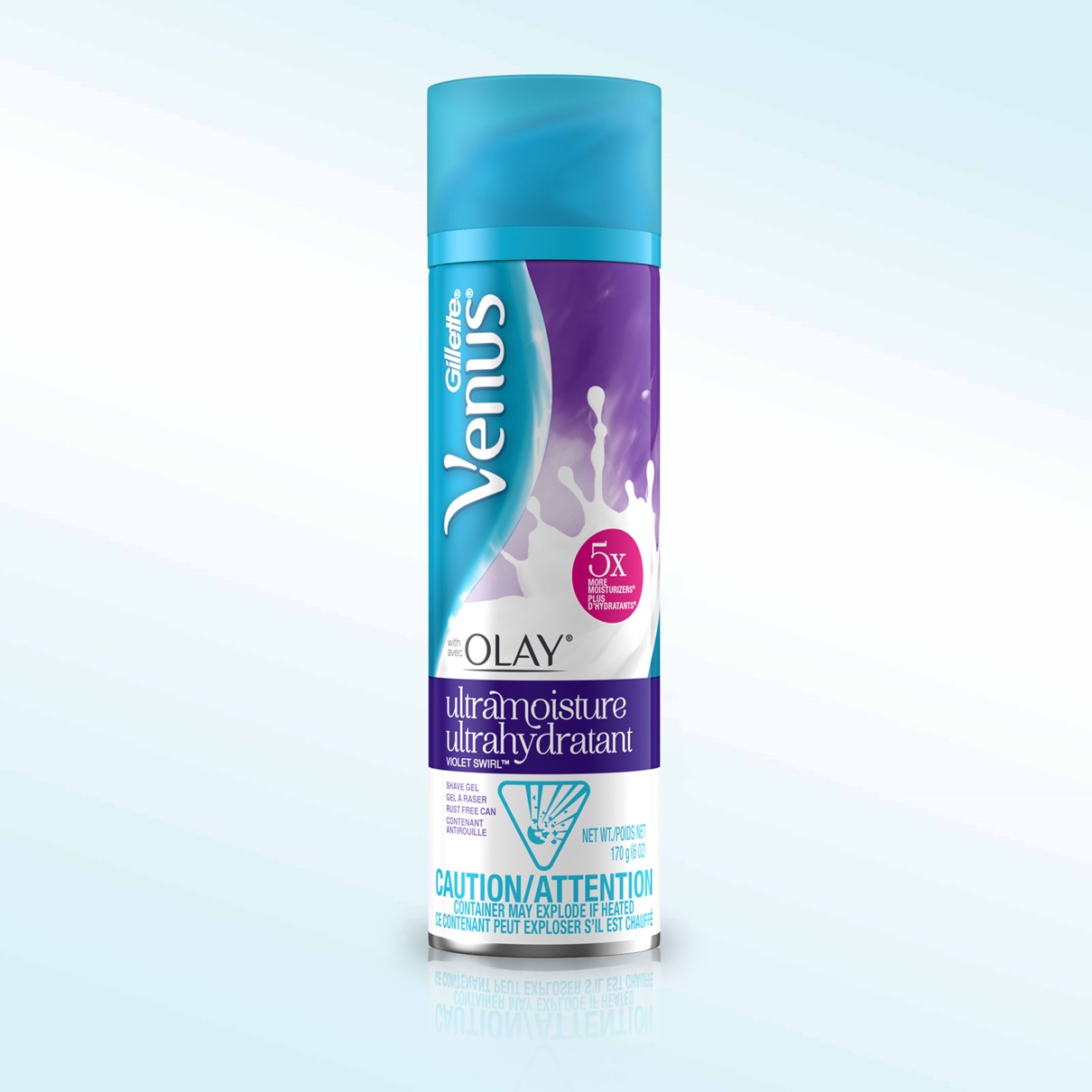 Gillette Venus Ultramoisture Violet Swirl Shave Gel with Olay