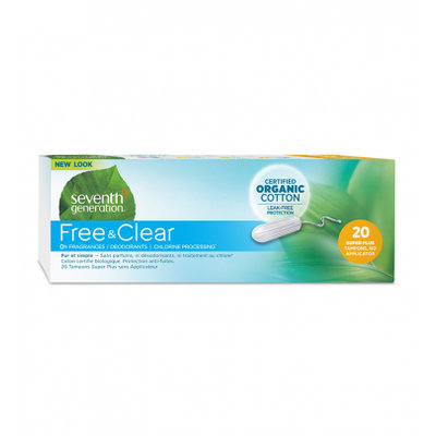 Seventh Generation Free & Clear No Applicator Super Plus Tampons