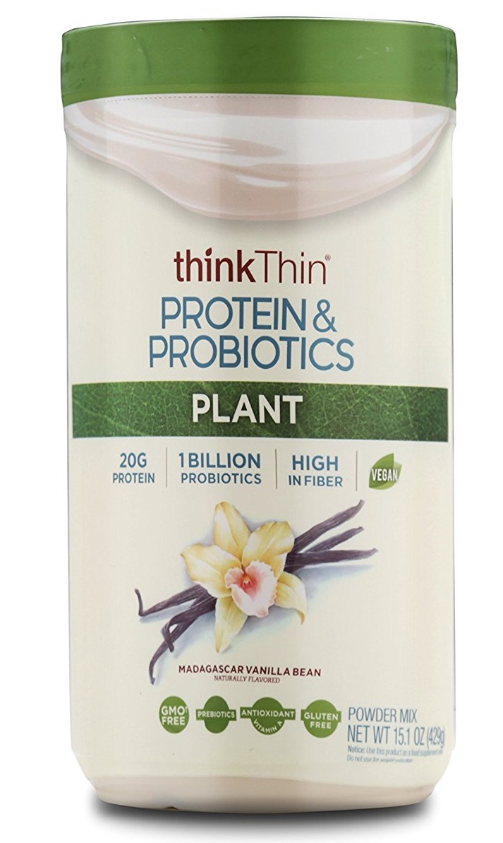 thinkThin Protein & Probiotics Madagascar Vanilla Bean Plant Protein (Vegan)