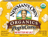 Newman's Own Unsalted Microwave Popcorn