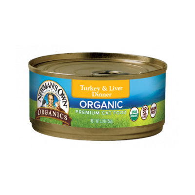Newman's Own Organics Grain Free Food For Cats Turkey & Liver Dinner