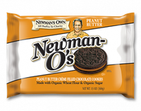 Newman's Own Organics Newman-O's Creme Filled Chocolate Cookies Peanut Butter
