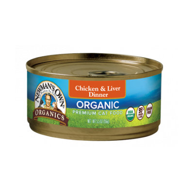 Newman's Own Organics Grain Free Food For Cats Chicken & Liver Dinner