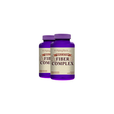 Piping Rock Fiber Complex Triple Action 2 Bottles x 120 Capsules
