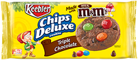 Keebler Chips Deluxe Cookies Triple Chocolate with M&M's