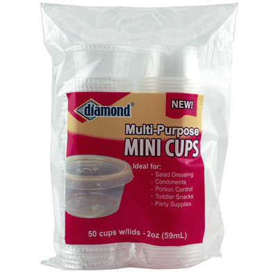 Diamond Multi-purpose 2oz cup with lid