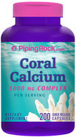 Piping Rock Ultra Coral Calcium 1000mg Complex 200 Capsules