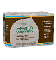 Seventh Generation Unbleached 100% Recycled Bathroom Tissue