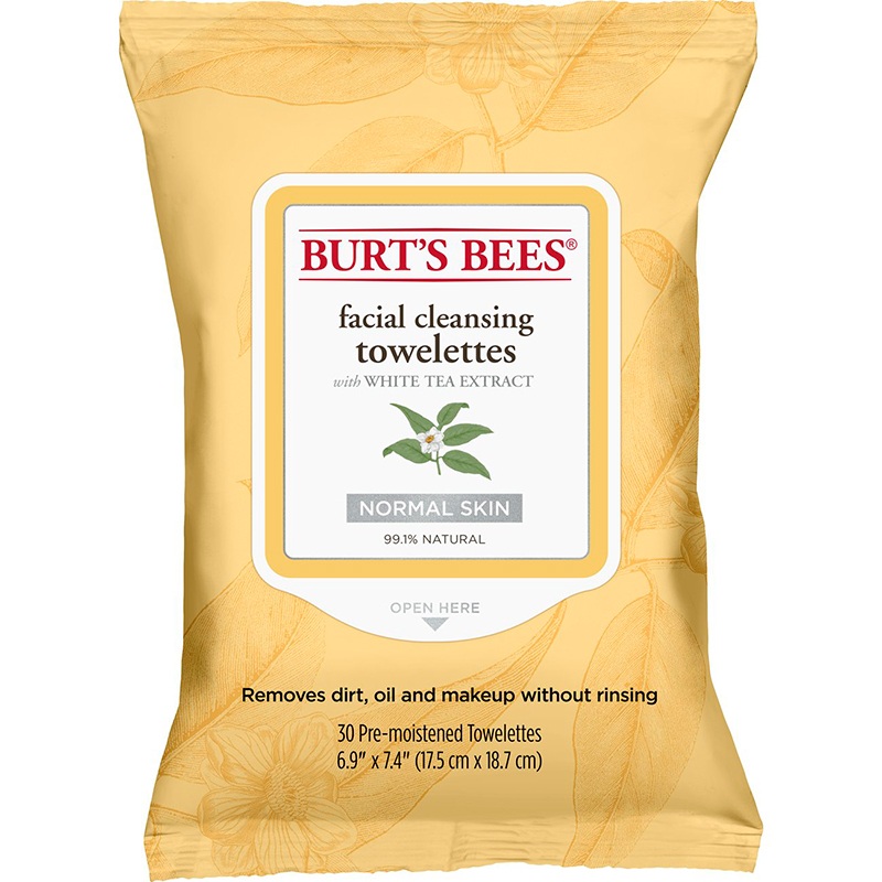 Burt's Bees Facial Cleansing Towelettes With White Tea Extract