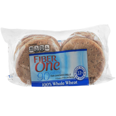 Fiber One 90 Calorie Thin Sandwich Rolls Whole Wheat