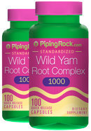 Piping Rock Wild Yam Root 450mg 2 Bottles x 100 Capsules