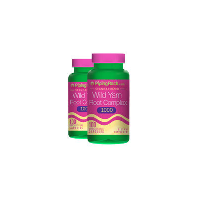 Piping Rock Wild Yam Root 450mg 2 Bottles x 100 Capsules