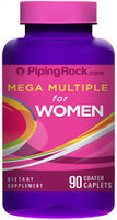 Piping Rock Woman's Mega Multi Vitamin 90 Coated Caplets