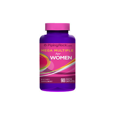 Piping Rock Woman's Mega Multi Vitamin 90 Coated Caplets
